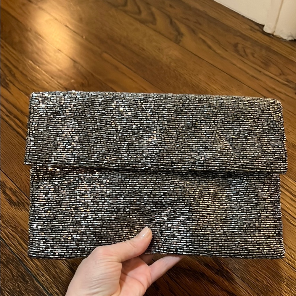 New Elegant Silver Evening Clutch